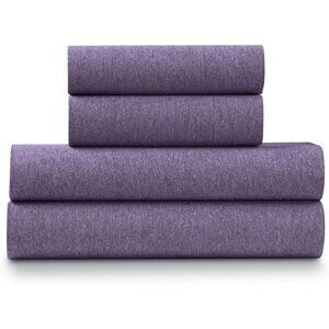 NWT Ella Jayne FULL Jersey Knit Flannel 4pc Sheet Set Heather Lavender Purple